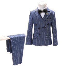 SKCST015 製造條紋兒童西裝款式  條紋  五件套 花仔禮服 表演 面試 喜慶活動  兒童西裝工廠 SKCST015 製造條紋兒童西裝款式  條紋  五件套 花仔禮服 表演 面試 喜慶活動  兒童西裝工廠